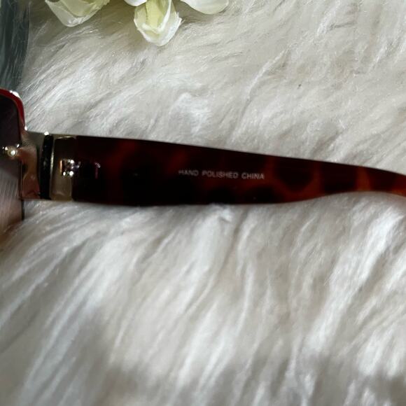 NEW Fantas-Eyes Y2K Rimless Square Oversized Tortoise Gradient Sunglasses NWOT - Picture 16 of 16